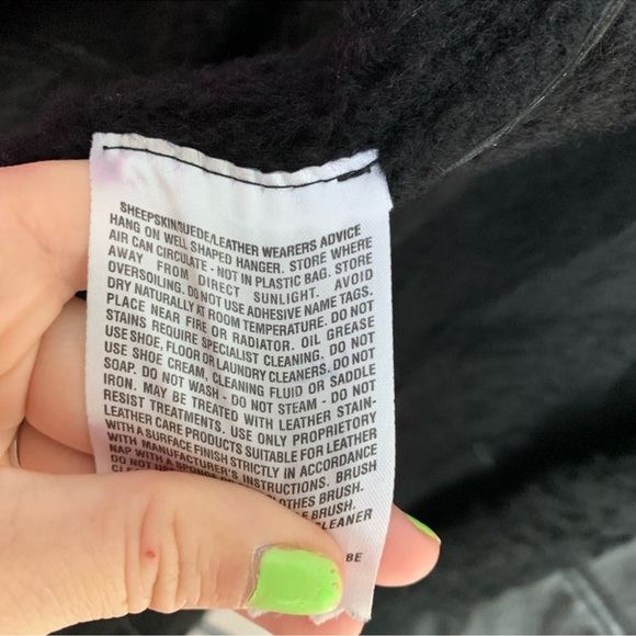 Skin deep Lambskin Leather Black Moto Jacket Size M - Picture 6 of 9